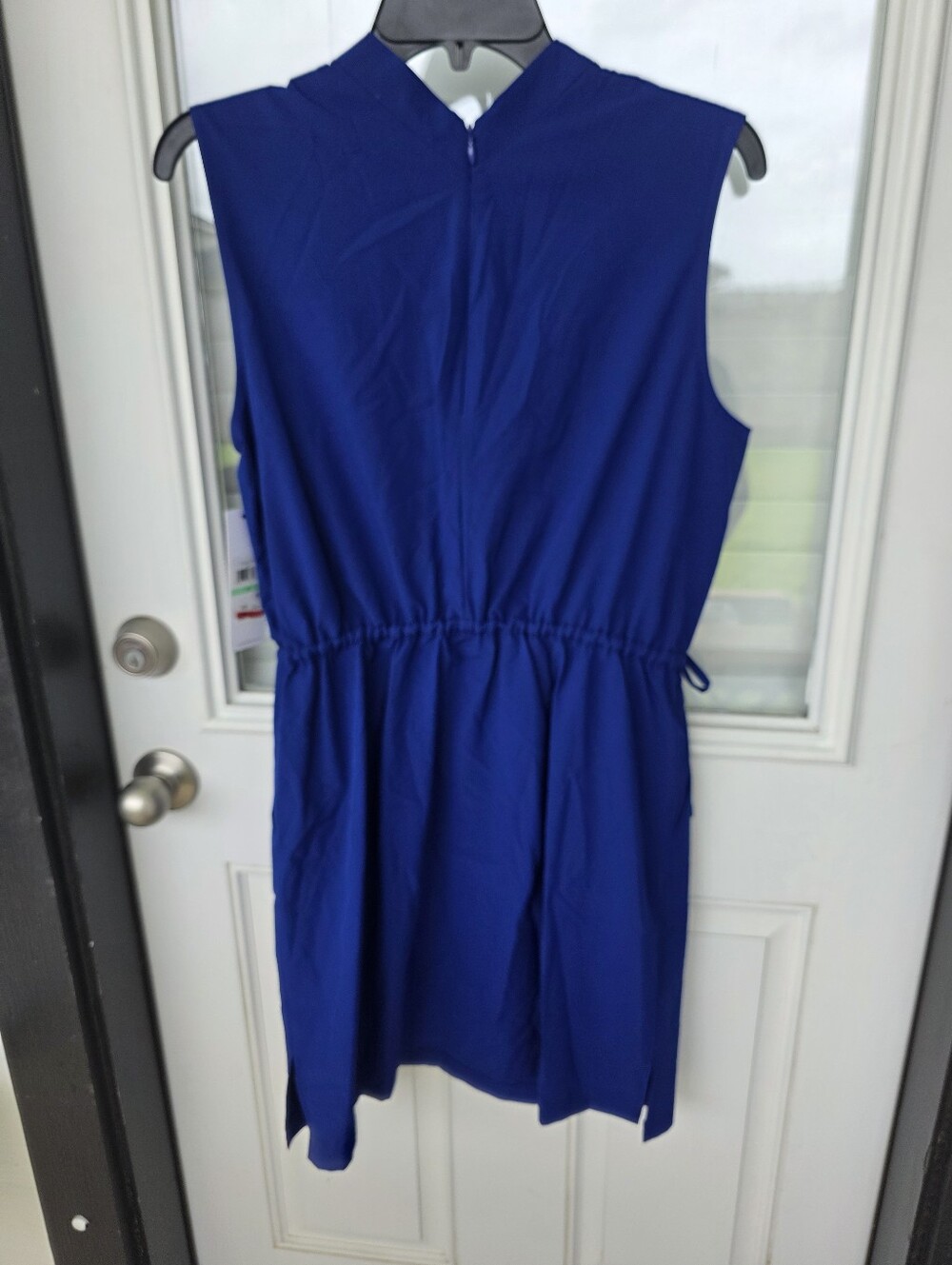 Calvin Klein NWT Blue Dress Sz 8 Sleeveless Drawstring Waist Career Cocktail - Picture 7 of 9